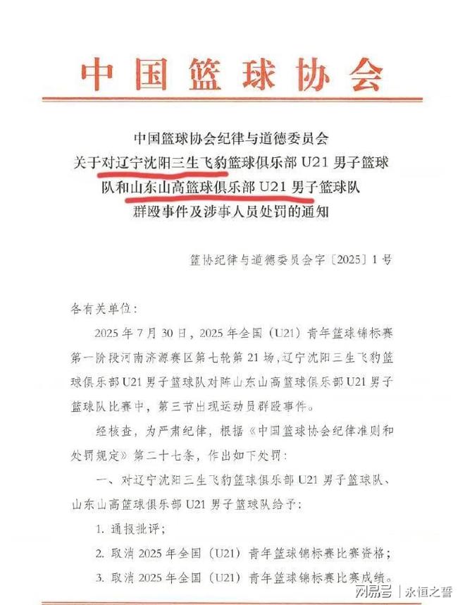 山东沈阳青年队群殴事件引发足坛震荡三年禁赛成绩作废。(图2)