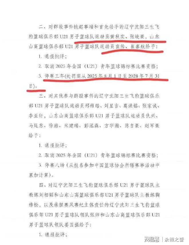 山东沈阳青年队群殴事件引发足坛震荡三年禁赛成绩作废。(图3)
